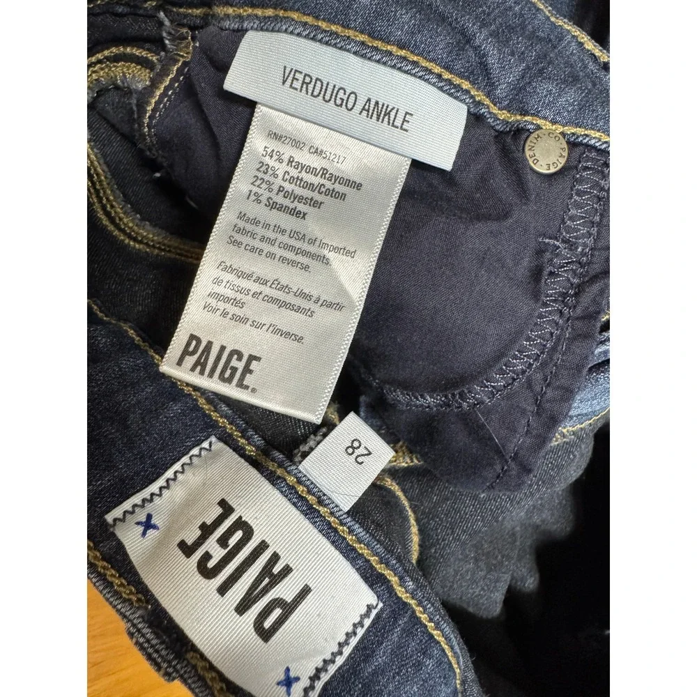 Paige Denim Verdugo Ankle‎ Skinny Jeans 28 Nottingham Dark Wash Stretch